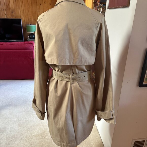 NEW!  MICHAEL KORS Tan Khaki Raincoat - Flawed - XS - Picture 8 of 14